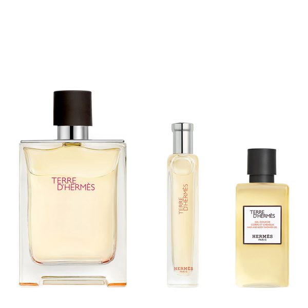 Hermes Terre D'Hermes Giftset Edt Spray 100/Edt Spray 15ml/Shower Gel 40ml set x 155 ml - PARP-HT-040-61