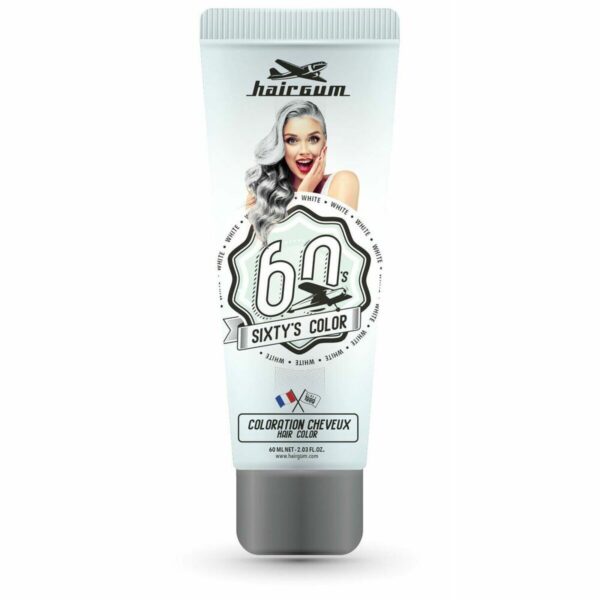 HAIRGUM SIXTY'S COLOR hair color #white 60 ml - NVA4087905