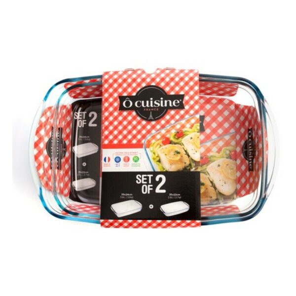 Σετ Πιάτων Φούρνου Ô Cuisine Βοροπυριτικό γυαλί (2 pcs) - S2701232