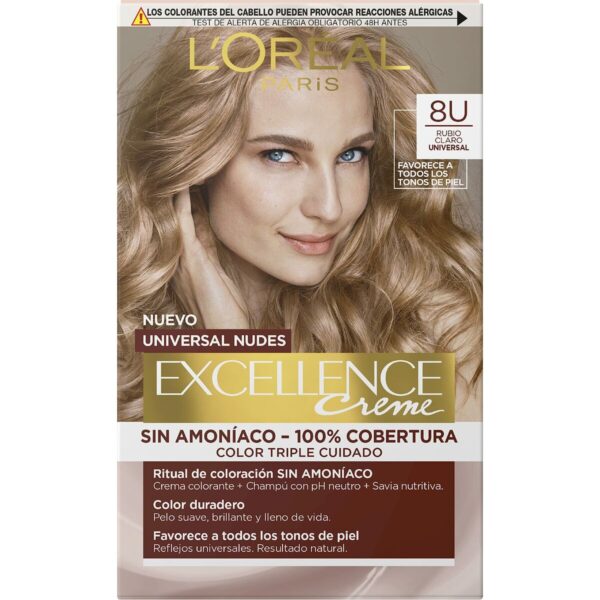 L'ORÉAL PARIS EXCELLENCE creme universal nudes tinte #8u-light blonde - NVA3999286