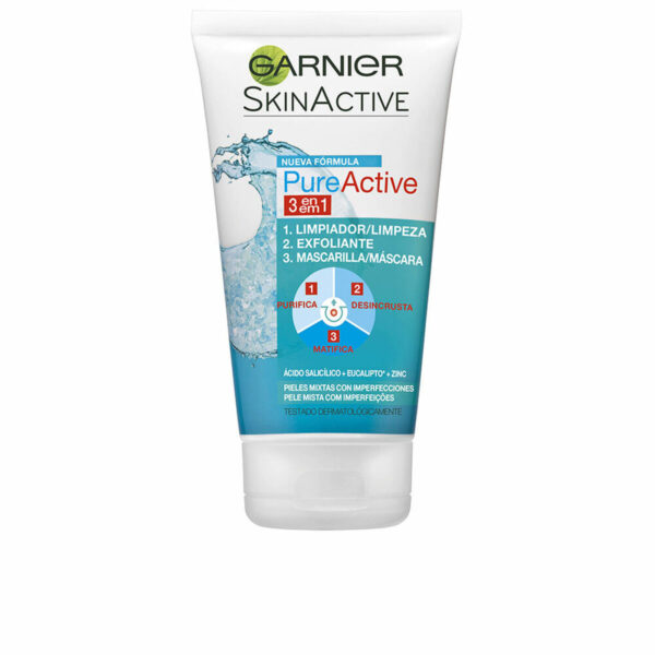 GARNIER PURE ACTIVE 3 en 1 Τζελ καθαρισμού λιπαρής επιδερμίδας 150 ml - NVA0710611