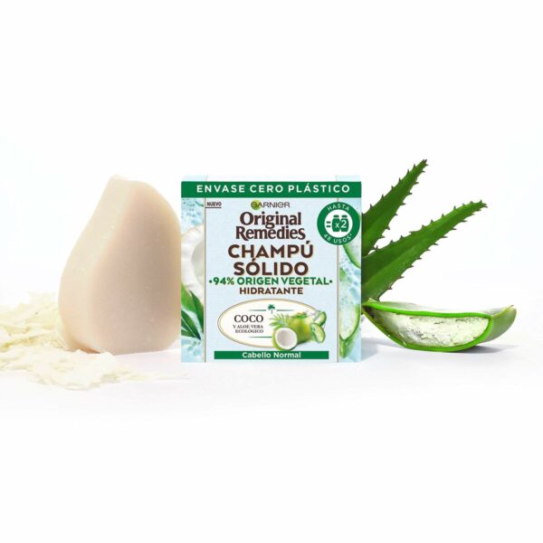 GARNIER ORIGINAL REMEDIES champú sólido hidratante de coco 60 gr - NVA2373753