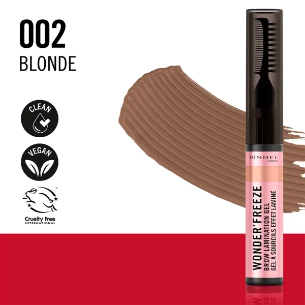 RIMMEL LONDON WONDER' FREEZE eyebrow gel #002-blonde 6 gr - NVA4784644