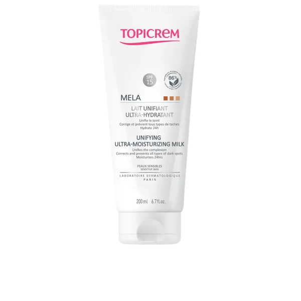 TOPICREM MELA ultra-moisturizing unifying body milk SPF15+ 200 ml - GETNVA1704464-1