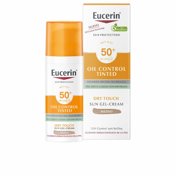 Eucerin Sun Protection Αντηλιακό Gel Προσώπου SPF50 με Χρώμα Medium 50ml - NVA0287824