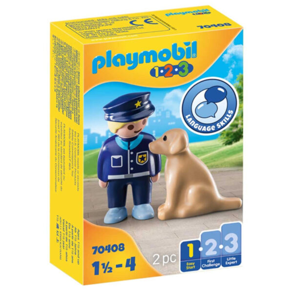 Playset Police with Dog 1 Easy Starter Playmobil 70408 (2 pcs) - S2410572