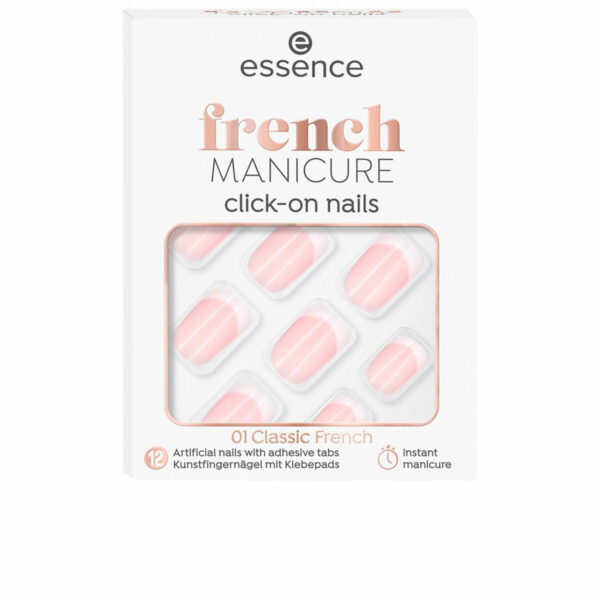 ESSENCE FRENCH manicure click-on artificial nails #01-classic french 12 u - NVA9422361