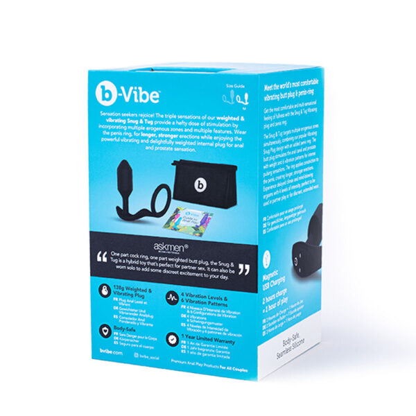 Πρωκτικό Plug B-Vibe Vibrating Snug & Tug M - S9402945