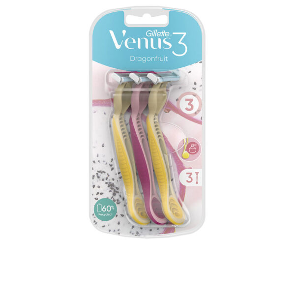 GILLETTE VENUS3 DRAGONFRUIT disposable hair removal blades 3 u - NVA8615001