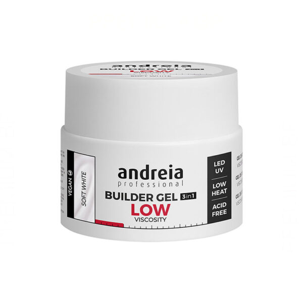 Τζελ νυχιών Builder Low Viscosity Andreia Λευκό (44 g) - S4257028