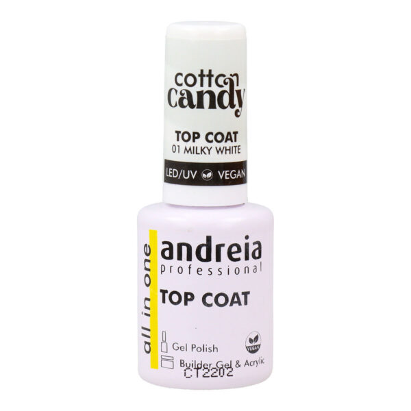 Βερνίκι νυχιών Andreia Cotton Candy Top Coat Nº 01 Milky White 10,5 ml - S4261171