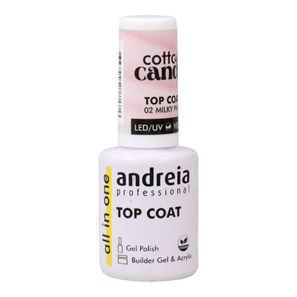 Βερνίκι νυχιών Andreia Cotton Candy Top Coat Nº 02 Milky Pink 10,5 ml - S4261202