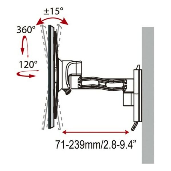 Βάση Τηλεόρασης Haeger Double Tilt & Swivel 17" - 37" - S7781603