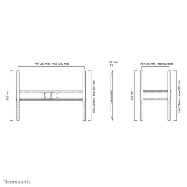 Βάση Τηλεόρασης Neomounts LFD-W1500 60-100" 150 kg - S55024808