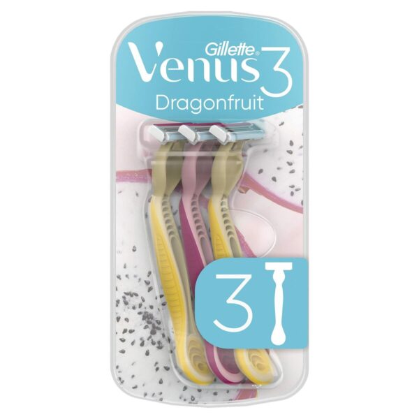 GILLETTE VENUS3 DRAGONFRUIT disposable hair removal blades 3 u - NVA8615001