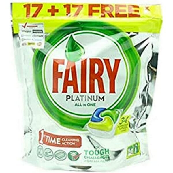 FAIRY FAIRY PLATINUM TODO EN 1 LIMON lavavajillas 32 cápsulas - S7918166