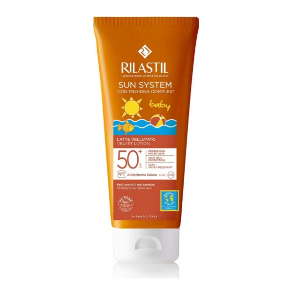 Rilastil Sun System Velvet Lotion Αδιάβροχο Βρεφικό Αντηλιακό Γαλάκτωμα για Πρόσωπο & Σώμα SPF50 200ml - NVA4859605