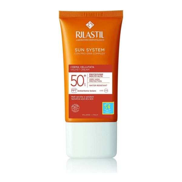 Rilastil System Velvet Cream Αντηλιακή Κρέμα Προσώπου SPF50 50ml - NVA4859612