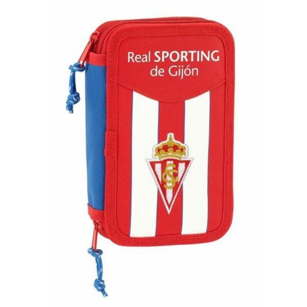 Σακίδιο Πλάτης για τα Μολύβια Real Sporting de Gijón Λευκό Κόκκινο (28 pcs) - S4300146