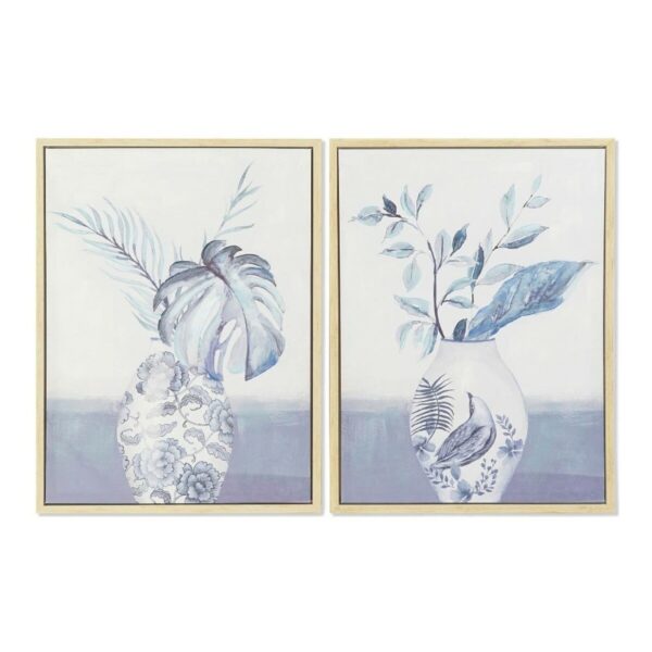 Πίνακας DKD Home Decor Καμβάς Βάζο (2 pcs) (60 x 4 x 80 cm) - S3013725