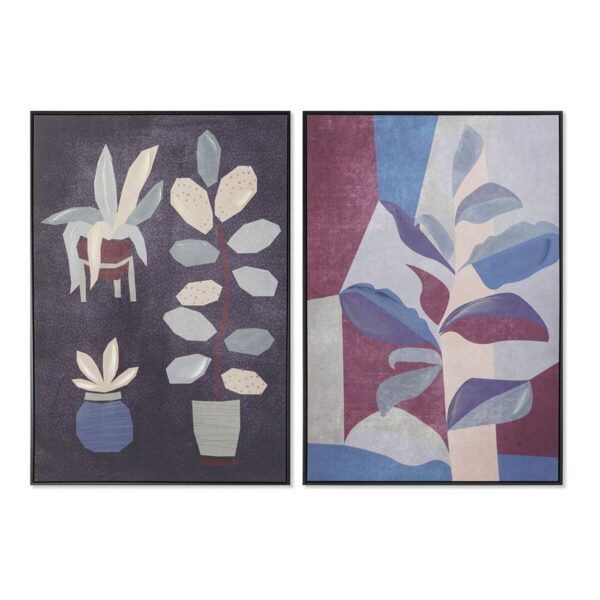 Πίνακας DKD Home Decor Blomster Σύγχρονη (83 x 4,5 x 123 cm) (x2) - S3017949