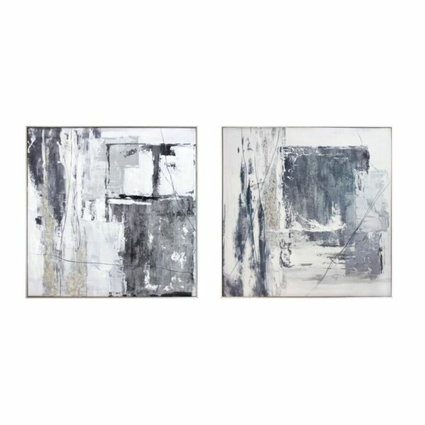 Πίνακας DKD Home Decor Αφηρημένο (2 pcs) (80 x 3 x 80 cm) - S3018239