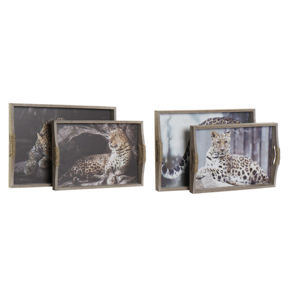 Δίσκος DKD Home Decor (2 pcs) (40 x 30 x 6 cm) - S3017363