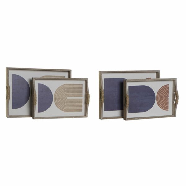 Δίσκος DKD Home Decor Ξύλο MDF (2 pcs) (40 x 30 x 6 cm) - S3017364