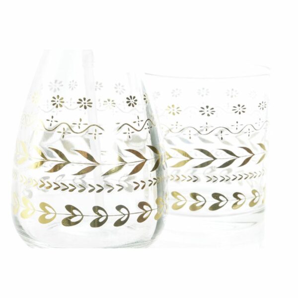 Σετ Μπάνιου DKD Home Decor Κρυστάλλινο ABS Φύλλα Glam (2 pcs) - S3025619