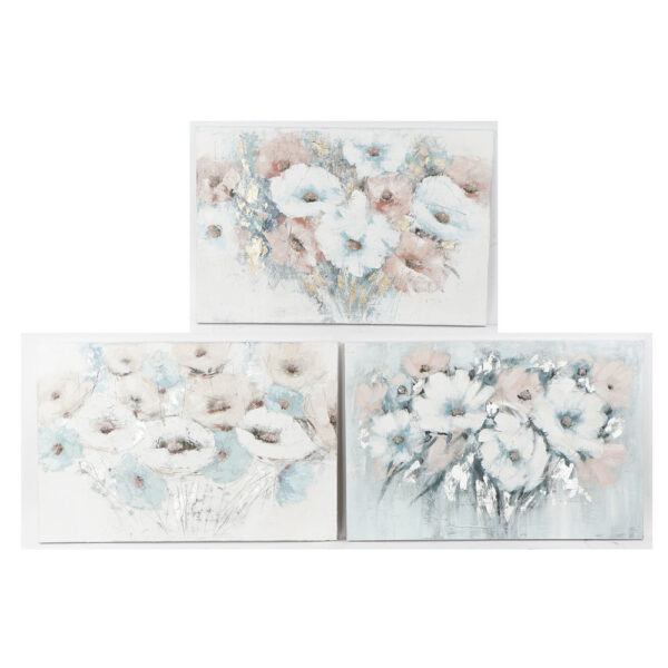 Πίνακας DKD Home Decor Blomster (120 x 3.5 x 80 cm) (3 pcs) - S3018376