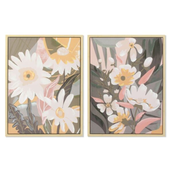 Πίνακας DKD Home Decor Blomster (60 x 4 x 80 cm) (2 pcs) - S3018410