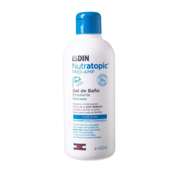 Isdin Nutratopic Pro-amp Emollient Bath Gel Atopic Skin Softening Shower Gel Atopic Skin 400ml - NVA0166561