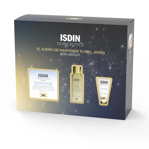 Isdin Isdinceutics Hyaluronic Moisture Normal To Dry Skin Lot 3 Pcs Facial Cream 50 Ml + Cleanser 27 Ml + Eye Contour Cream 4 Ml - NVA0276314