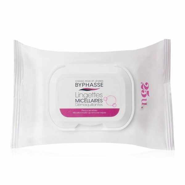 Byphasse Μαντηλάκια Ντεμακιγιάζ Make-up Remover Wipes Micellar Solution για Ευαίσθητες Επιδερμίδες 25τμχ - NVA7092918