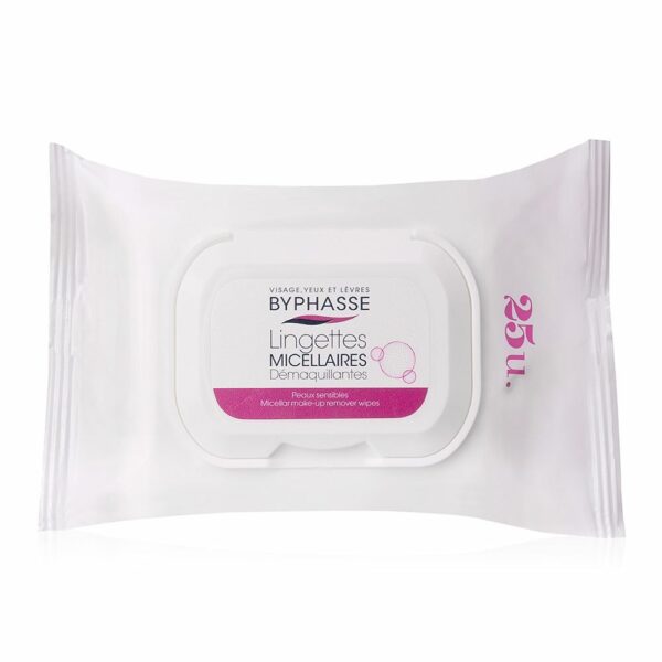 Byphasse Μαντηλάκια Ντεμακιγιάζ Make-up Remover Wipes Micellar Solution για Ευαίσθητες Επιδερμίδες 25τμχ - NVA7092918