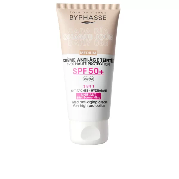 BYPHASSE Anti-aging FACIAL CREAM with color SPF50+ #medium 50 ml - NVA7096213