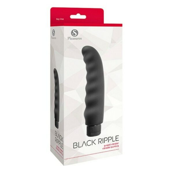 Δονητής S Pleasures Ripple Black Μαύρο - S4001866