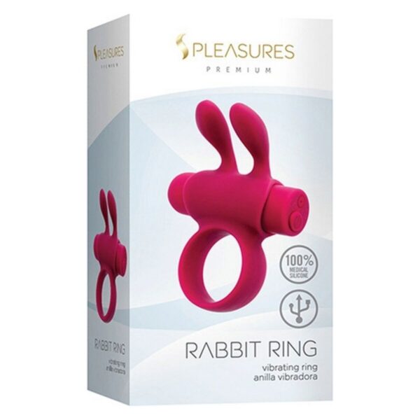 Δαχτυλίδι Πέους Πακέτο S Pleasures Rabbit Ροζ - S4001882