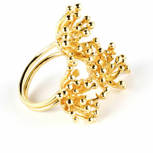 SHABAMA DEYÁ FLOWER ring #gold glitter 1 u - NVA2000040