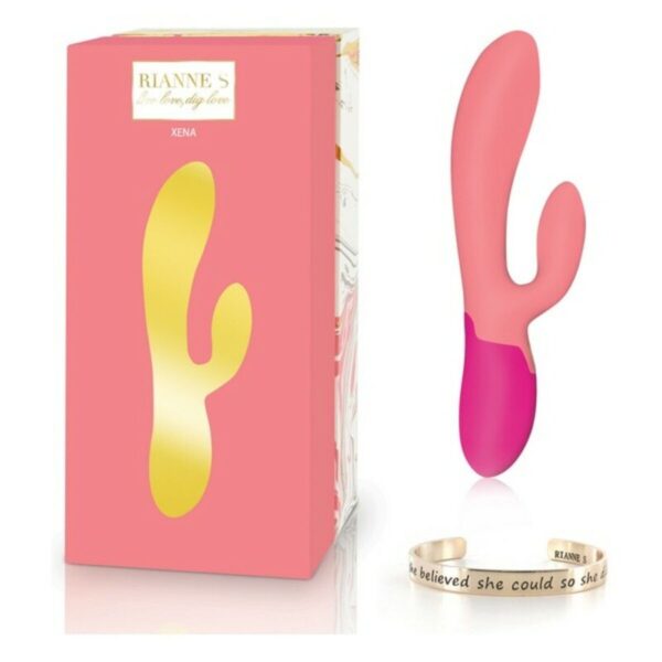 Συσκευή Δόνησης Dual Stimulation Vibe Rianne S Essentials Xena Rabbit Κοράλι Ροζ - S4002856