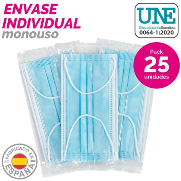 Box of hygienic masks SensiKare 25 Τεμάχια (12 Μονάδες) - S8901400