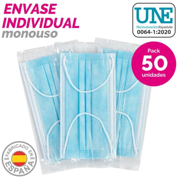 Box of hygienic masks SensiKare 50 Τεμάχια (12 Μονάδες) - S8901401