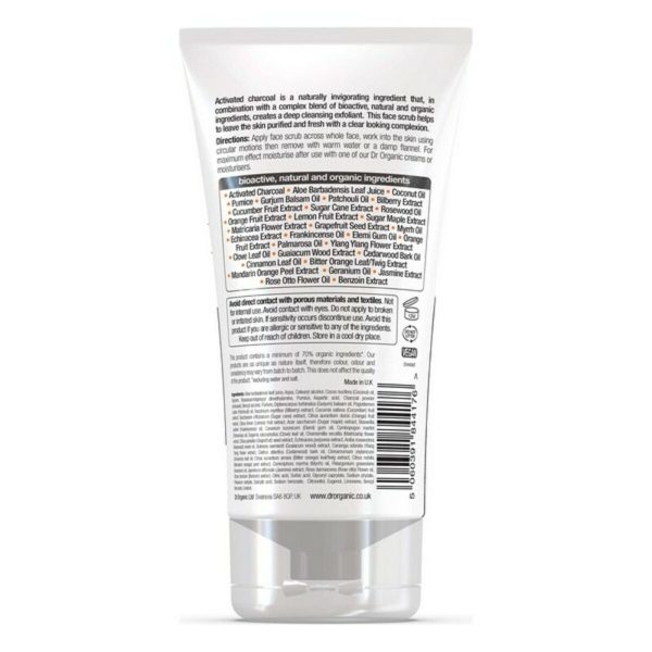 Dr.Organic BioActive Skincare Activated Charcoal Deep Cleansing Face Scrub 125ml - NVA1844176