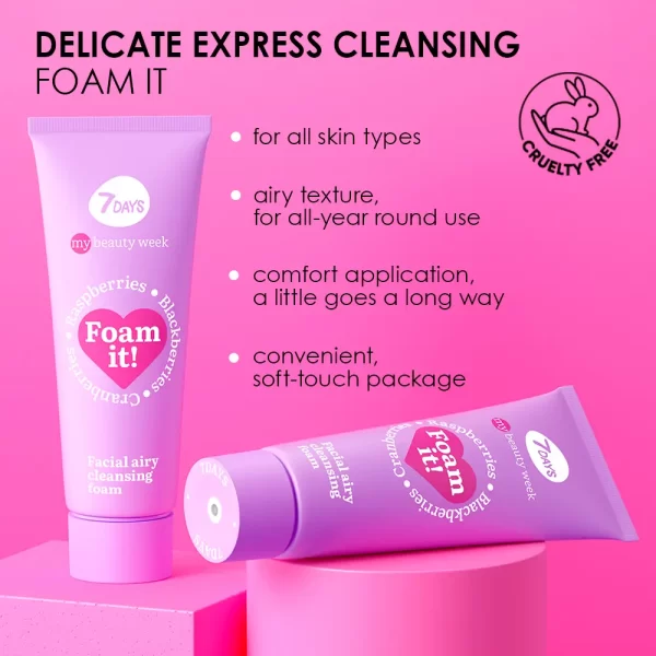 7DAYS FOAM IT! facial cleansing foam 80 ml - NVA2521583