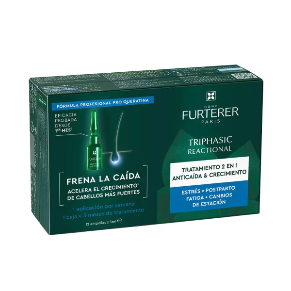 RENE FURTERER TRIPHASIC REACCIONAL anti-hair loss ritual ampoules 12 x 5 ml - NVA0395693