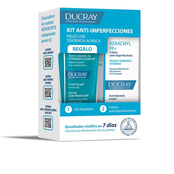 DUCRAY KERACNYL ANTI-IMPERFECTIONS + CREAM + CLEANSING GEL CASE 2 pcs - NVA9397605