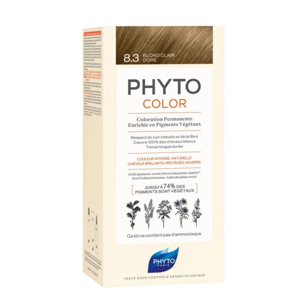 PHYTO COLOR coloration permanent #8.3-light golden blonde 3 u - PARS-P3-079-15