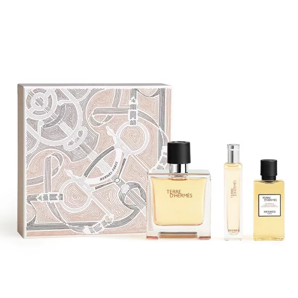 Hermes Terre D'Hermes Giftset Edp Spray 75ml/Edp Spray 15ml/Shower Gel 40ml set x 130 ml - PARP-HT-040-60