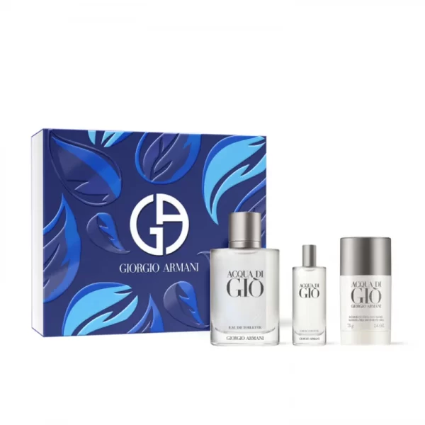 Armani Acqua Di Gio Pour Homme Giftset Edt Spray 100ml/Edt Spray 15ml/Deodorant Stick 75g set x 190 ml - PARU-HT-040-04