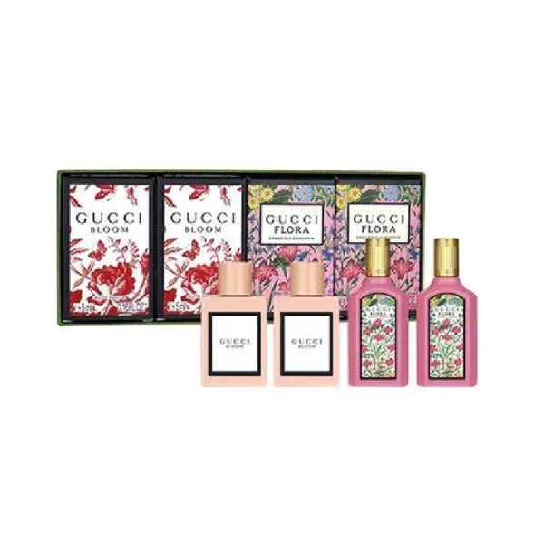 Gucci Ladies Garden Collection Miniatures EDP - 4x5ml - 2x Bloom/2x Flora Gorgeous Gardenia set x 20 ml - PARM-GU-010-01